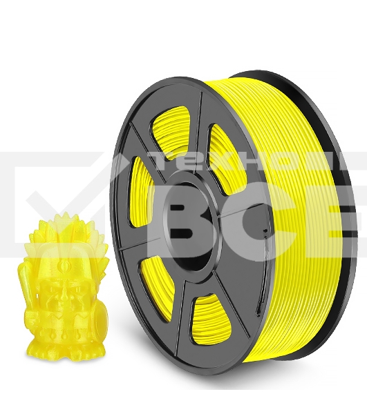 Филамент NVPRINT PETG Yellow для 3D печати диаметр 1.75мм  длина 330 метров  масса 1 кг