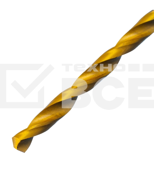 Сверло спиральное по металлу 2,5 х 95 мм Р6М5, Golden Tip, удлиненное, 2шт. Denzel