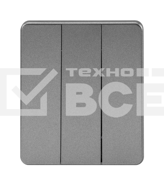 Выключатель Kranz ROUND 3 кл 10А с/у титан