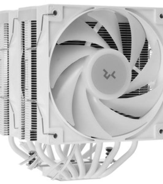 Кулер для процессора DEEPCOOL AG620 WH ARGb V2 LGA20XX/1700/1200/115X/AM5/AM4 (9шт/кор, TDP 260W, PWM, ARGb DUAL Fan 120мм, 6 тепл. трубок, белый) RET