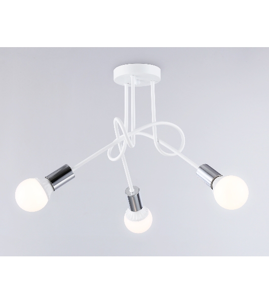 Светильник Ambrella light TR80414/3 WH/CH белый/хром E27/3 max 60W D670*370