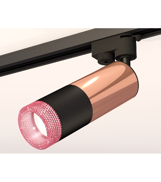 Светильник Ambrella light XT6302061 SBK/PPG/PI черный песок/золото розовое полированное/розовый MR16 GU5.3