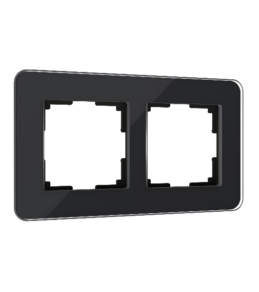 Рамка на 2 поста WERKEL Elite (черный, стекло) W0022448