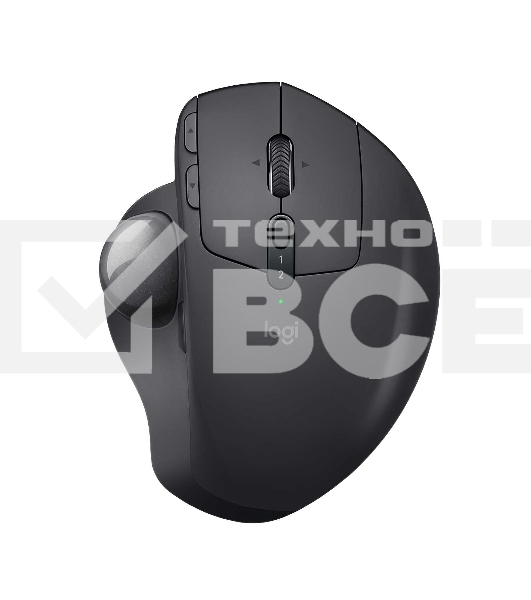 Трекбол беспроводной Logitech MX Ergo графитовый, 2048 dpi, радиоканал, Bluetooth, USB, кнопки - 8