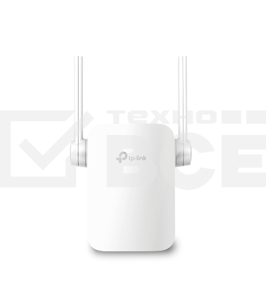Усилитель TP-Link Wi-Fi AC750 Wi-Fi Range Extender, Wall Plugged,433Mbps at 5GHz + 300Mbps at 2.4GHz, 802.11ac/a/b/g/n, 1 10/100M LAN, WPS button, 2 fixed antennas поставляется без кабеля RJ-45