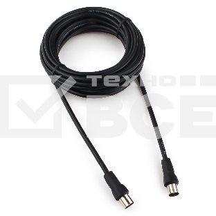 Кабель телевизионный Cablexpert, CCV-515-5M, Coaxial M/F, 5м