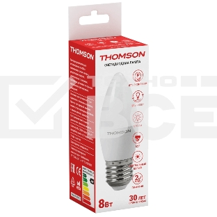 Лампа светодиодная Hiper THOMSON LED CANDLE 8W 670Lm E27 4000K TH-B2022