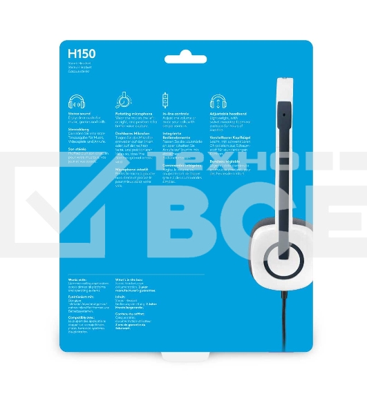 Наушники с микрофоном Logitech H150 белый накладные оголовье (981-000350)