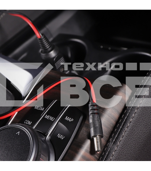 Автозарядка с индикатором (разъем 2.1х5.5) (АЗУ) шнур прямой 1.5 м Rexant