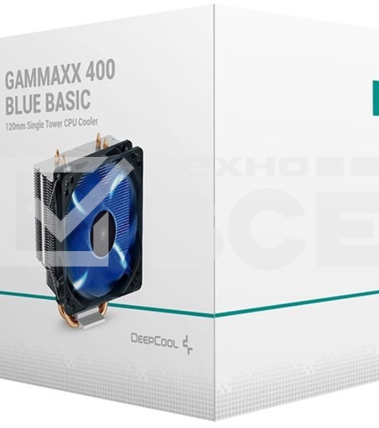 Кулер Deepcool GAMMAXX 400 BLUE BASIC серебристый 120мм алюминий+медь 1500rpm 30db 4-pin 130W 154мм