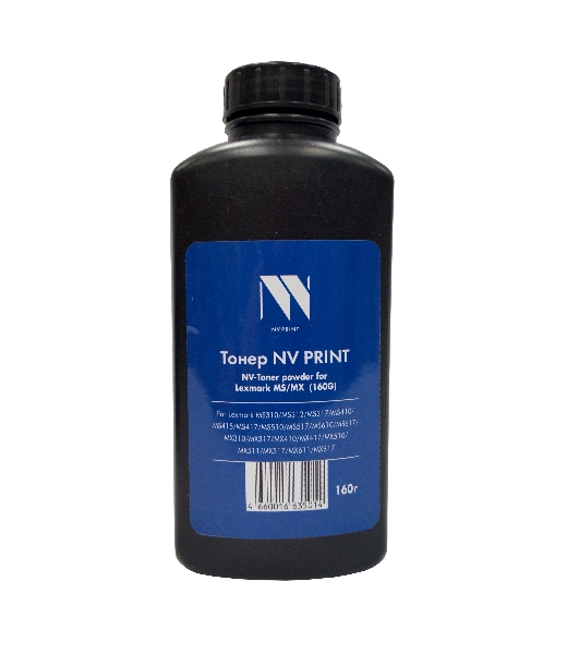 Тонер NVP Lexmark MS/MX (160г) для MS310, MS312, MS317, MS410, MS415, MS417, MS510, MS517, MS610, MS617, MX310, MX317, MX410, MX417, MX510, MX511, MX517, MX611, MX617 Premium