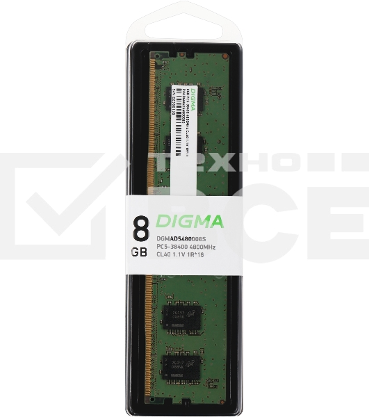 Оперативная память Digma, DDR5, 8GB (1x8GB), 4800MHz, CL40, DIMM