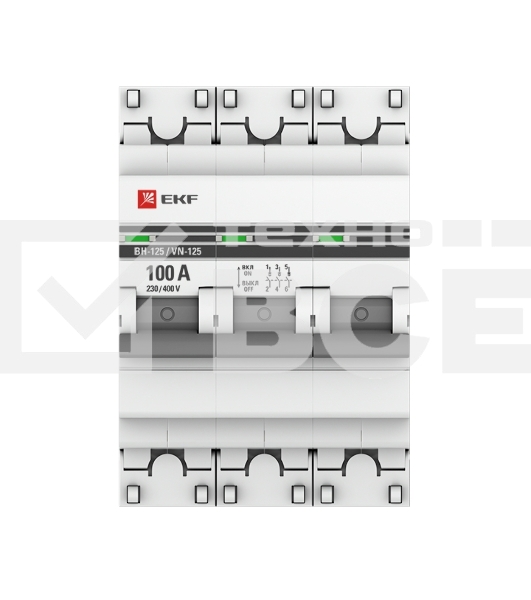 Выключатель нагрузки 3п 100А ВН-125 PROxima EKF SL125-3-100-pro
