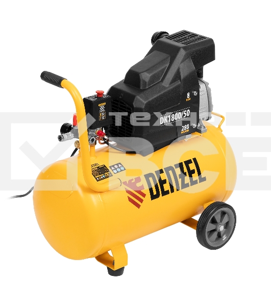 Компрессор Denzel воздушный DK1800/50,Х-PRO 1,8 кВт, 280л/мин, 50л 58068