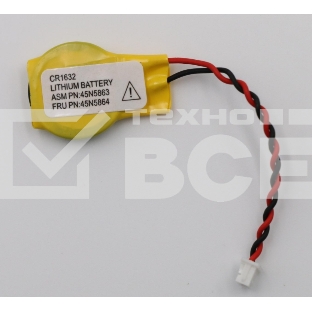 Батарейка CMOS CR1632 с коннектором, 3 В