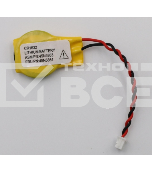 Батарейка CMOS CR1632 с коннектором, 3 В