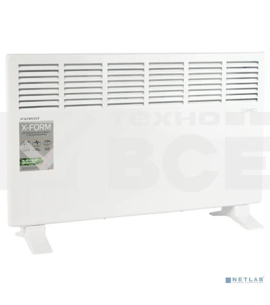 Конвектор электрический Patriot PT-C 20 X черный, 2000 Вт, 20 м2, термостат