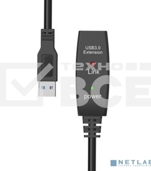 Кабель-адаптер USB3.0-repeater Aopen, удлинительный активный <Am-->Af> 5м QUST/qust<ACU827A-5M>