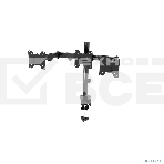 Настольное крепление Wize WDM3-26 для трех мониторов 14'-26', VESA 75x75, 100x100, черный, фото 1