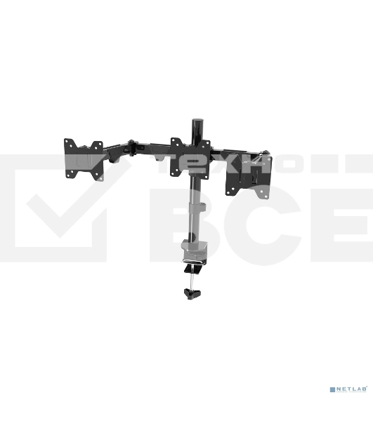 Настольное крепление Wize WDM3-26 для трех мониторов 14'-26', VESA 75x75, 100x100, черный