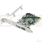 Контроллер ORIENT AM-U3142PE-2A, PCI-Ex4 v3.0, USB 3.2 Gen2, 2-port ext Type-A, ASM3142 chipset, разъем доп.питания, в комплекте LP планка крепления (31273), фото3