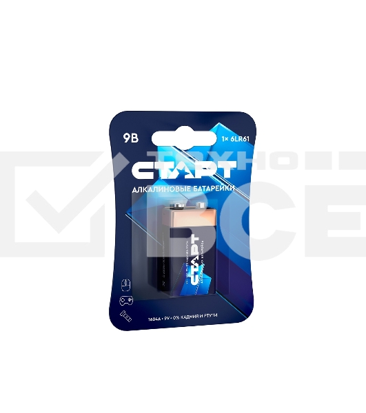 Батарейка СТАРТ 6LR61-BL1 10/200 (1 шт)