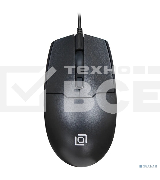 Мышь проводная Oklick 147M черный, 1600 dpi, USB, кнопки - 3