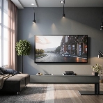 Экран для проектора S'OK SCFRV-236x133G 107' 16:9 на бархатной раме, High Contrast Gray, черная рама, фото8