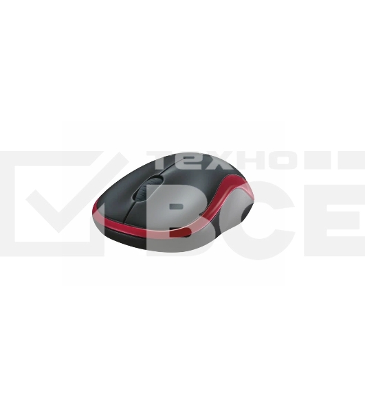 Мышь беспроводная Logitech M185, красный, 1000 dpi, радиоканал, USB, кнопки - 3