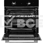 Духовой шкаф MONSHER MOE 6162 Noir, 5 режимов работы, объем духовки 58 л., утапливаемые переключатели, сенсорный таймер, 2 стекла в дверце, энергоэффективность А, цвет: черный,фурнитура серебряная, фото8