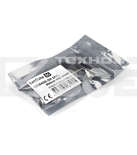Трансивер SFP+ EXT-10G-MM850-LC2-300M (10GBase-SR для многомодового оптического кабеля, 10 Гбит/с, Tx:850/Rx:850 нм, до 300 м, разъем Duplex LC)