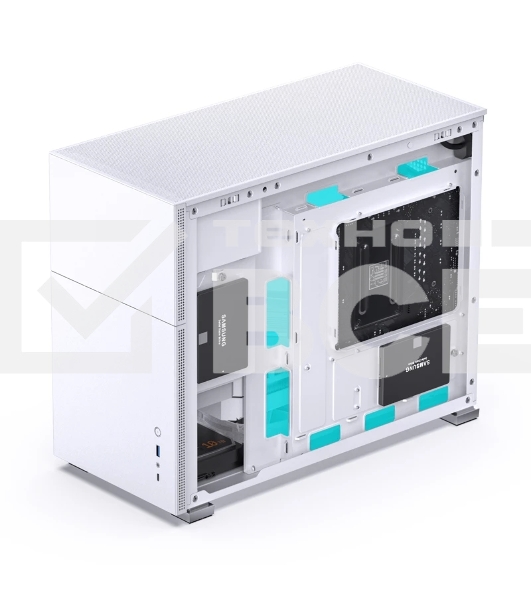 Корпус компьютерный Mini-Tower/ Case JONSBO D31 STD, Mini-Tower, TG, no fan, 1xUSB-A 3.2 + 1xUSB-C 3.2, mATX, mDTX, mITX White