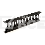 Кабельный организатор с крышкой Hyperline CMF-1U-FPL106-MCOV-RAL9005, глубина 106 мм, 19