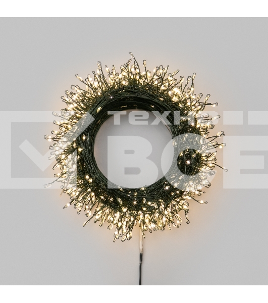 Гирлянда светодиодная Neon-night Роса Фейерверк с контроллером 40м 1000 LED теплый белый IP20 на катушке, зеленый провод