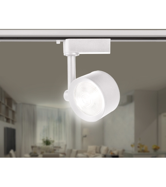 Трековый однофазный светодиодный светильник Ambrella light GL6389 WH белый LED 12W 4200K 24°