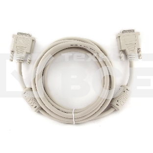 Кабель Кабель DVI-D dual link Gembird, 3.0м, 25M/25M, экран, феррит.кольца, пакет CC-DVI2-10)