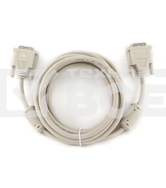 Кабель Кабель DVI-D dual link Gembird, 3.0м, 25M/25M, экран, феррит.кольца, пакет CC-DVI2-10)