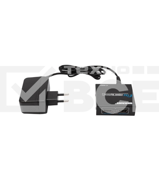 Делитель гнездо HDMI на 2 гнезда HDMI, металл  Rexant