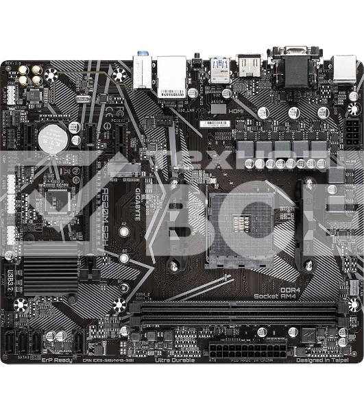 Материнская плата Gigabyte A520M S2H, AM4, AMD A520, 2xDDR4, 4xSATA, 1xM.2, 1xPCIe 3.0 x16, 2xPCIe x1, 1xHDMI, 1xDVI-D, 1xVGA, 1x 1Gb LAN, 4xUSB-A 3.2 Gen 1, 2xUSB-A 2.0, 3x3.5 мм, 7.1, mATX