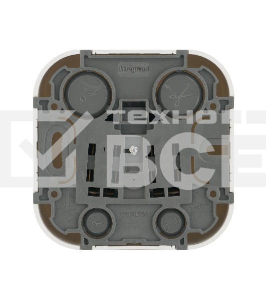 Розетка с заземлением с защитными шторками (Белая) Legrand 782220