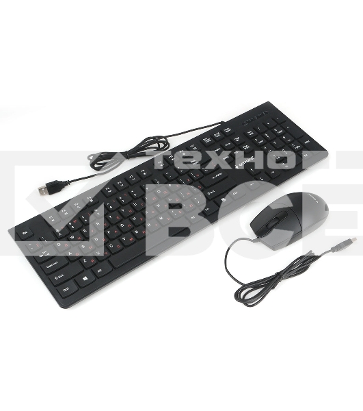 Комплект клавиатура+мышь проводные Gembird KBS-9050, черн.,104кл, 3кн., каб.1.5м