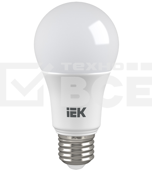 Лампа Iek LLE-A60-9-230-40-E27 светодиодная ECO A60 шар 9Вт 230В 4000К E27 IEK