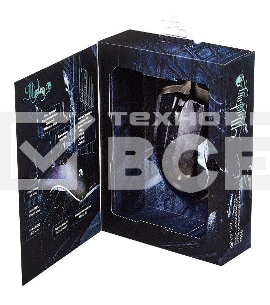 Мышь Oklick 708G MYSTERY черный оптическая (3200dpi) USB (7but)