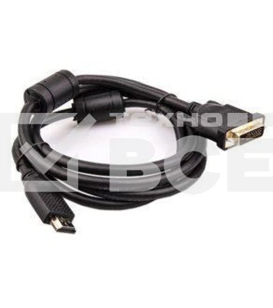 Кабель HDMI AM/DVI(24+1)M, 5м, CU, 1080P@60Hz, 2F, VCOM <CG484GD-5M>