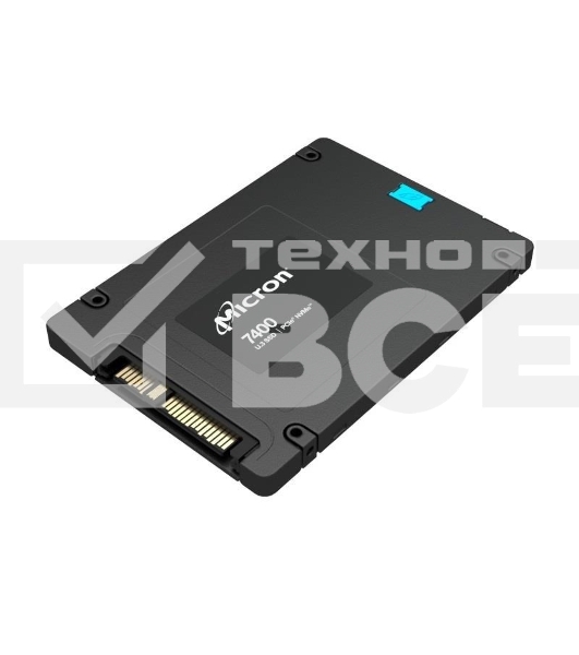 Накопитель SSD Micron 7400 PRO, 1920Gb, SSD, U.3, NVMe, PCIe 4.0 x4, 3D TLC, R/W 6500/2200MB/s, IOPs 430 000/95 000, 3500TBW, DWPD 1 (5 лет)