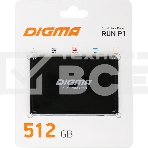 Накопитель SSD Digma Run P1, 512Gb, SATA III, 2.5