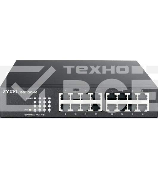 Коммутатор Zyxel GS1100-16-EU0103F 16G неуправляемый