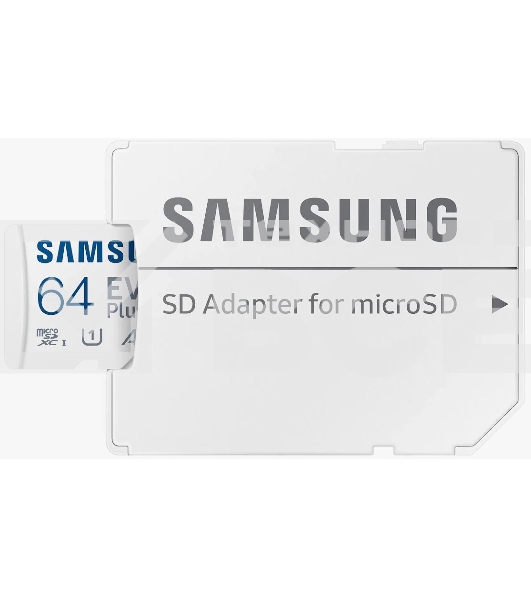 Флеш карта microSDXC 64GB Samsung EVO Plus Memory Card Samsung UHS-I U1 Class 10, Adapter, 130 MB/s, 10000 циклов, - 25°C to 85°C, RTL Samsung MB-MC64KA