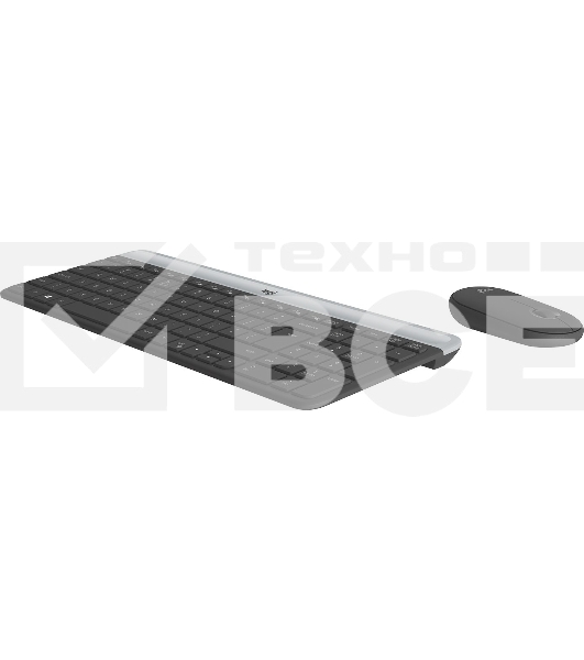 Клавиатура + мышь Logitech MK470 клав:черный/серый мышь:черный USB беспроводная slim (920-009204)