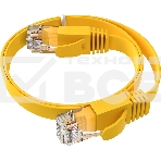 Патч-корд GCR  PROF плоский прямой 3.0m, UTP медь кат.6, желтый, 30 AWG, ethernet high speed 10 Гбит/с, RJ45, T568B, GCR-52829, фото3